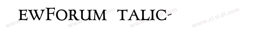 NewForum Italic字体转换